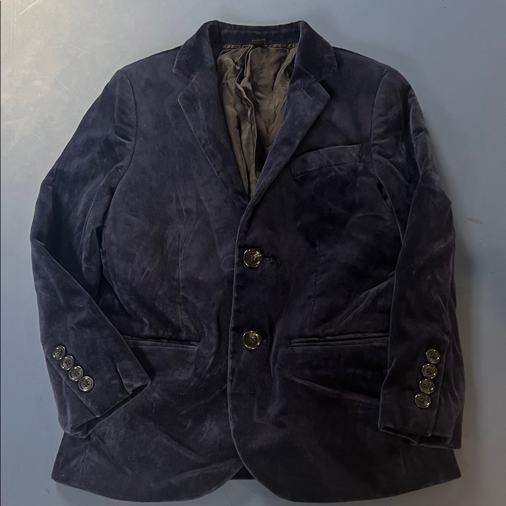 Crewcuts boys Navy Velvet Blazer
